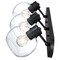Westinghouse Fixture Wall 60W 3-Light Hyson Universal Mount, Matte Black Clear Glassobe Glass 6127900 - alternate 4
